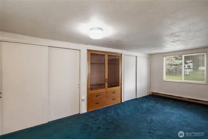 Family room with built in wood hutch! Family room with built in wood hutch!