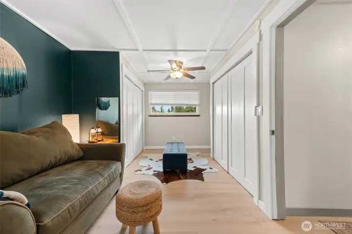 Primary suite opens to sitting area