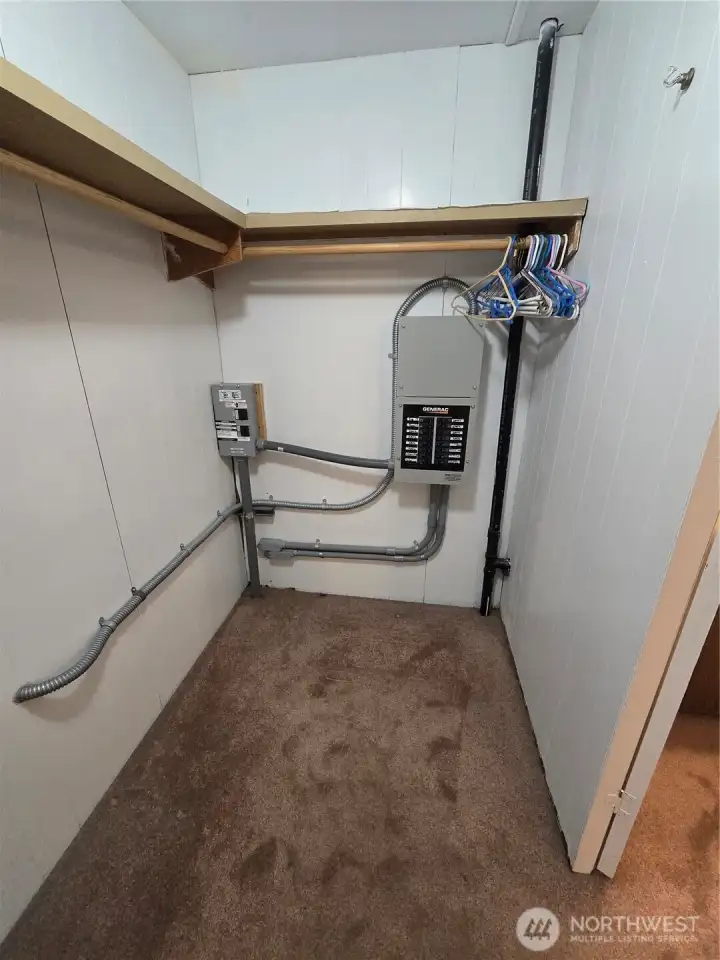 Primary Closet wired w/generator
