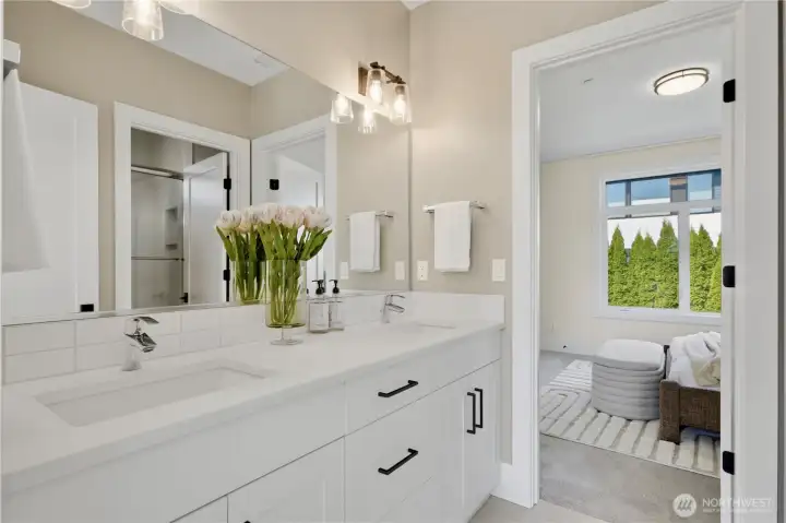 Jack & Jill bedrooms with convenient shared bath