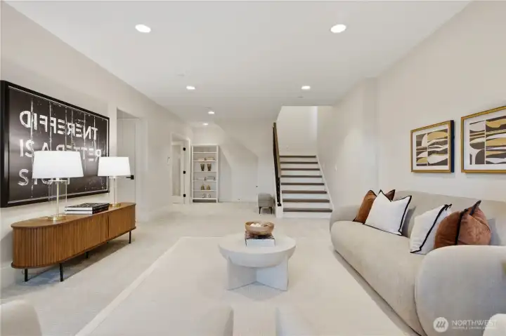 Fully finished lower level designed for independent living