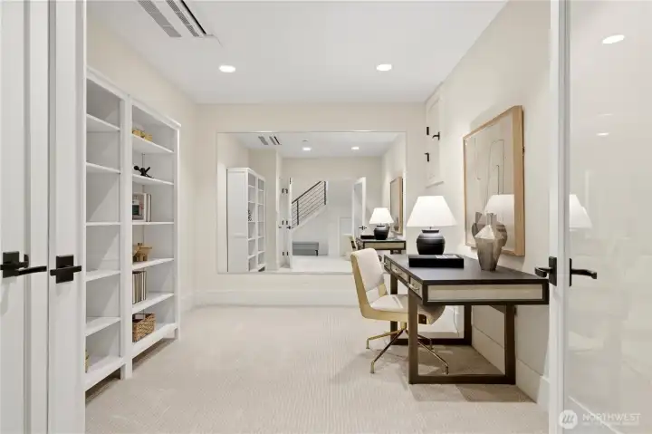 Dedicated exercise room for at-home wellness or a flex room!