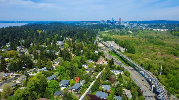 Prime location near Enatai Beach Park, Lake Washington, and light rail access