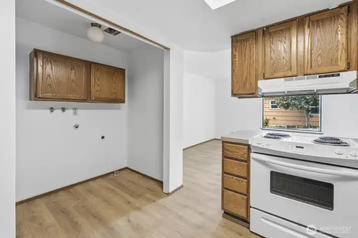 Off of the kitchen is the laundry area that would make a nice pantry