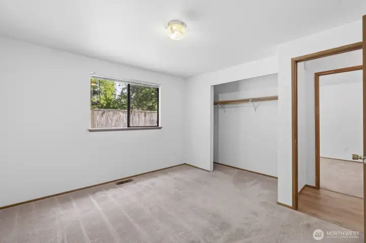Closet area in the primary suite