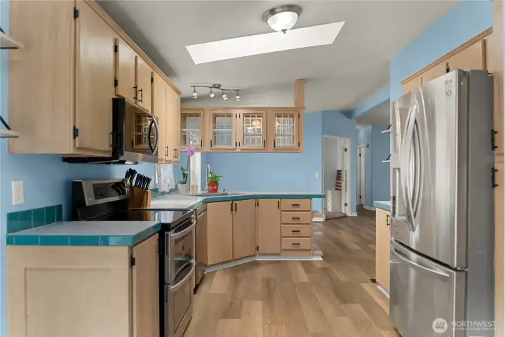 Kitchen towards dining area
