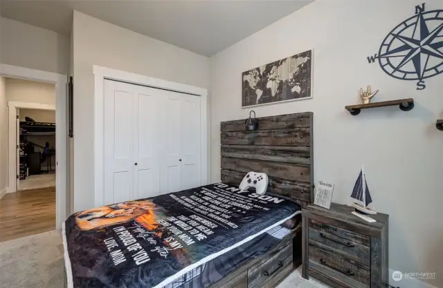 Looking toward hall / full bath & second bedroom