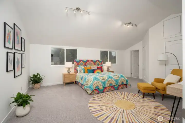 Virtually staged bedroom