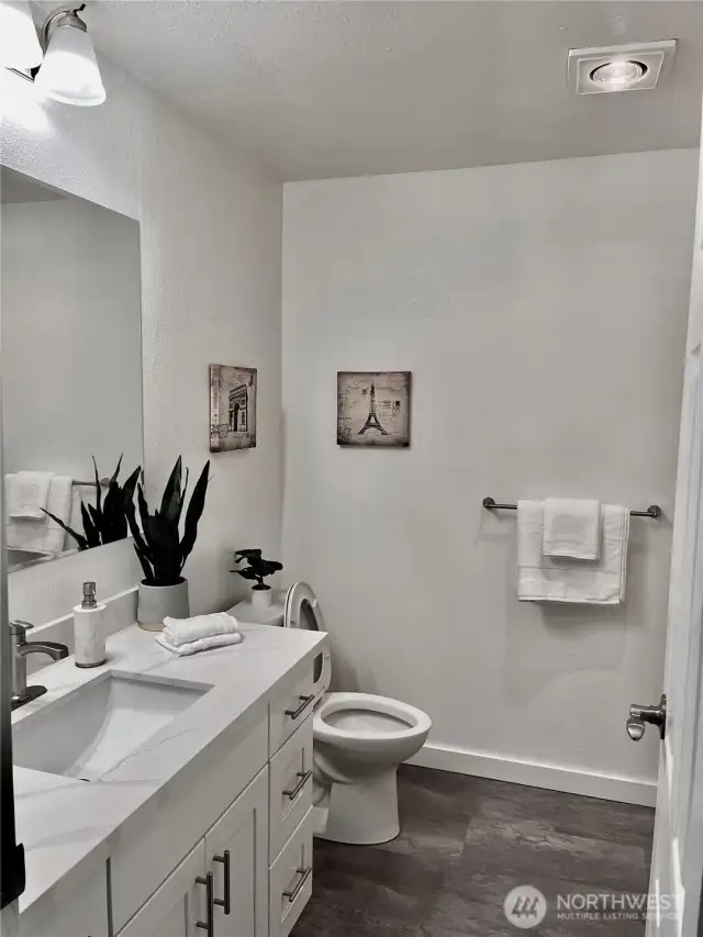 New vanity and flooring