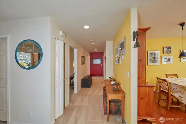 Wide hallway to help you age in place.