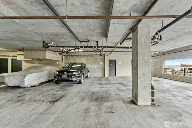 The condo includes two assigned tandem parking spots - spot #87.