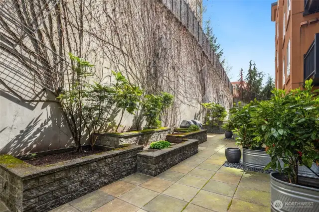 This serene, third-floor courtyard is the building’s hidden gem—ideal for reading, sipping, or hanging with friends under the open sky.