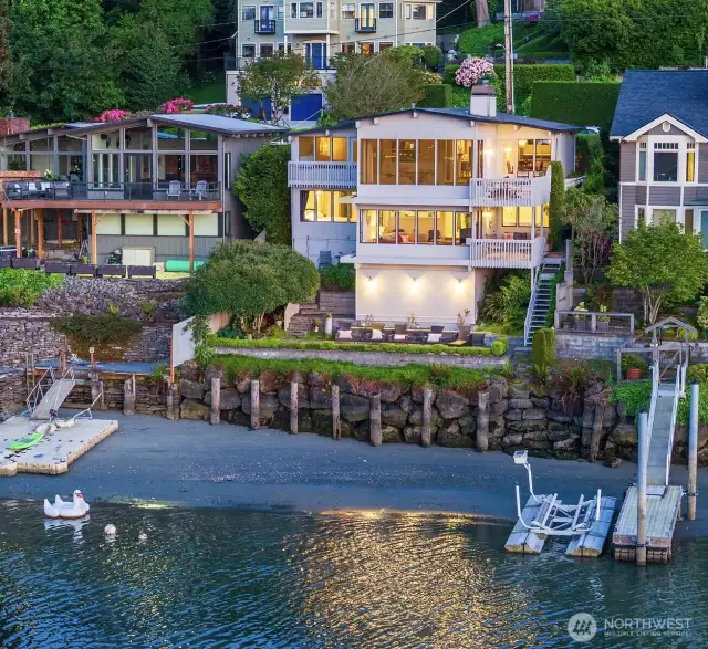 waterfront home will provide daily entertainment with front row views of all maritime activities and wildlife.