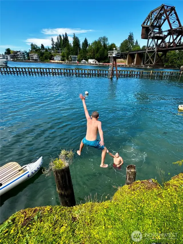 Summertime fun at the waterfront.