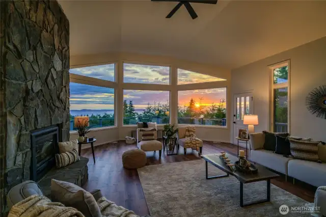 Timeless elegance in a serene, west-facing view setting above Puget Sound.