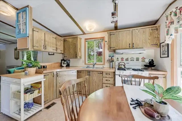 Cute kitchen with plenty of storage