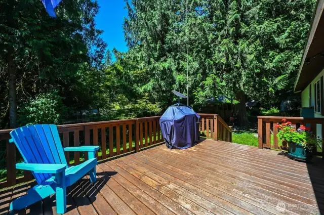 Sun drenched deck