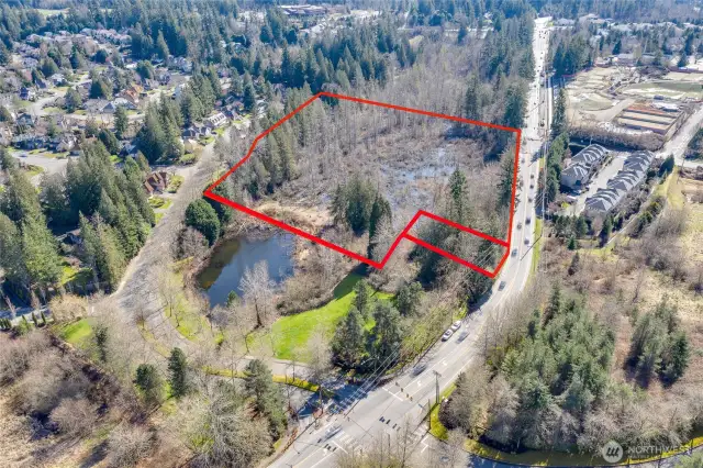LOT A- Building site is in the red outline, Boundaries are approximate
