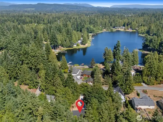 Secondary bedrooms have views of Lake Ketchum - which is located just across the street!