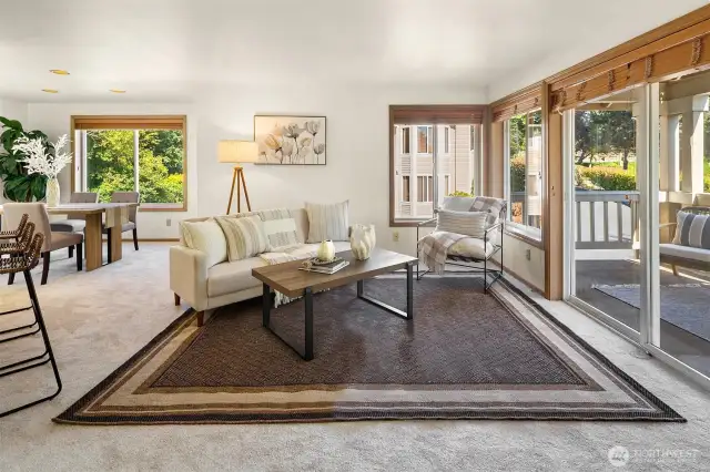 Windows on 3 sides of this bright home