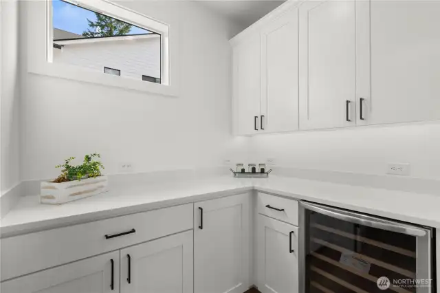 Butlers Pantry - Extra Counter Space and Beverage Chiller