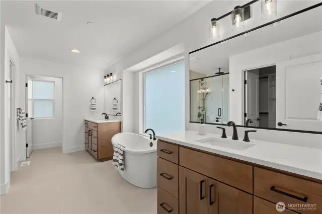 Primary Bath with dual vanities