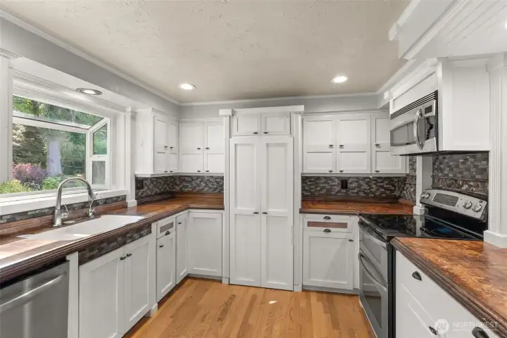 Kitchen on upper floor.