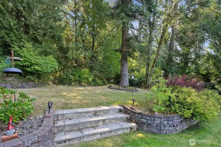 Terraced yard.