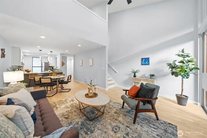 Take the stairs to the rest of the home