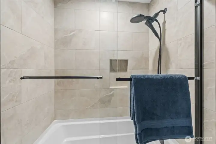 Tiled bath and shower