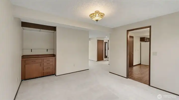 A charming built-in makes hosting effortless and stylish.