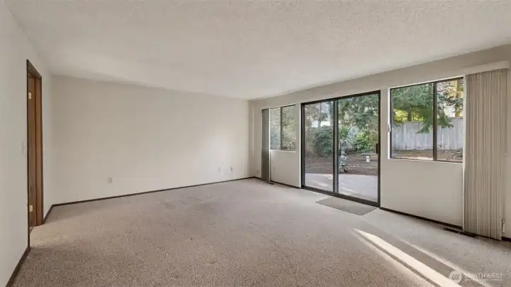 A versatile second living area with direct access to the backyard.