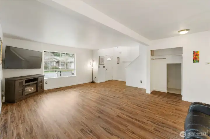 Entry view with new interior paint and new lighting