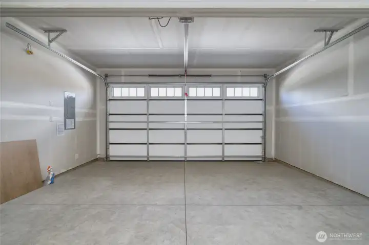 Each unit has a 2 car garage. Picture of a different duplex.