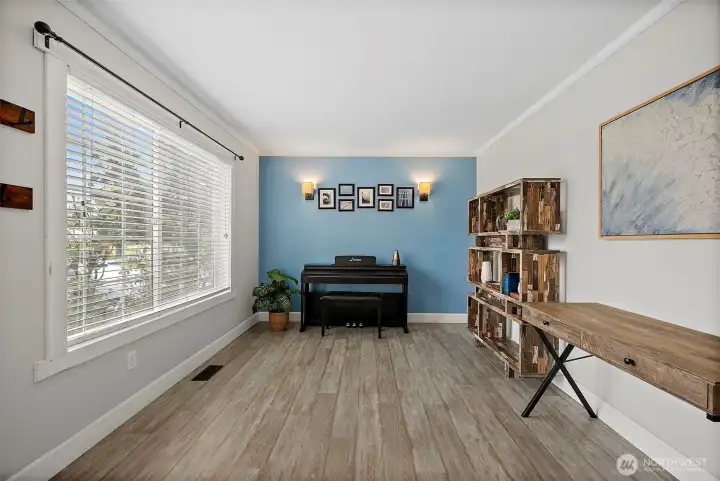 The formal living room greets you upon entry.