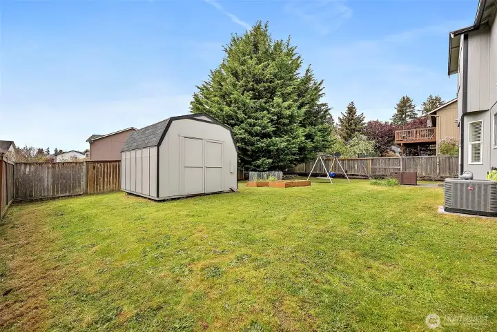 Large shed for additional storage