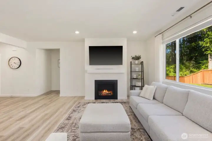 Designed with connection in mind, the open living area flows easily into the surrounding spaces while maintaining a comfortable and functional feel.