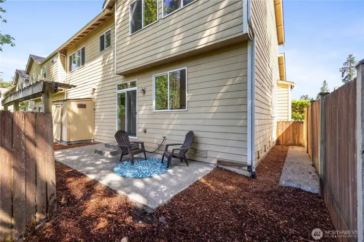 Spacious fully fenced backyard with room for a garden!