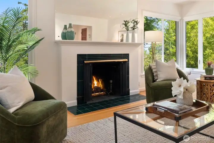 Wood burning fireplace Wood burning fireplace