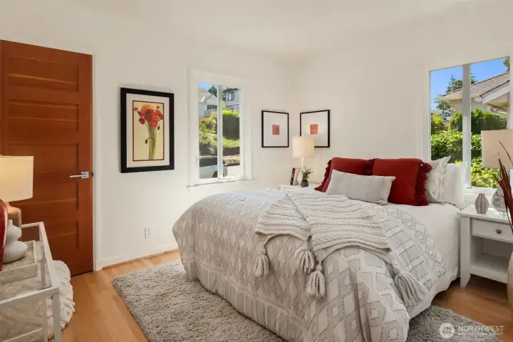 One of the 2 bedrooms. Both have hardwood floors. One of the 2 bedrooms. Both have hardwood floors.
