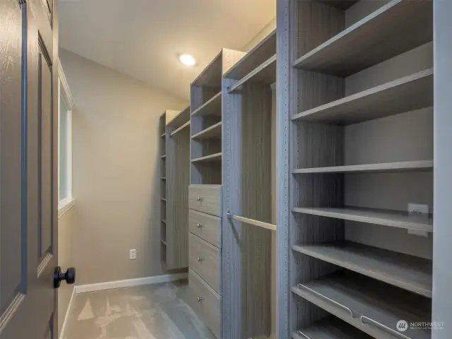 Inside of walk-in closet