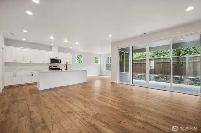 example Great room to kitchen