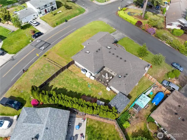 Spacious 1/3 acre fully fenced with more room on side of the house and entry thru side gate. RV parking