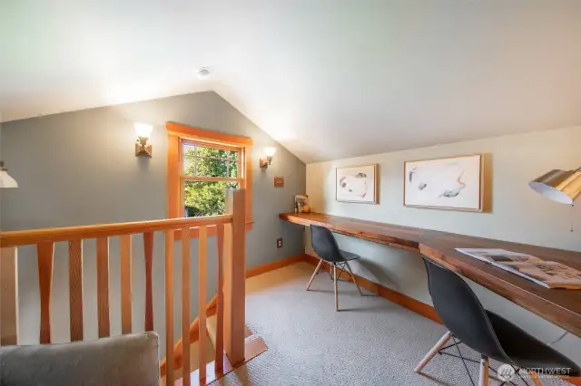 Headed up to the primary suite- great WFH space