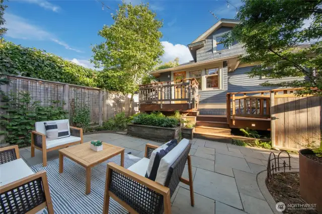 You should see this at night! Gorgeous custom lighting throughout the entire backyard.