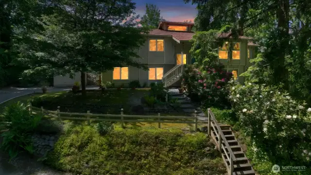 Enjoy this enchanting evening shot at your private home in Kent! Close to everything but feels like a world away!