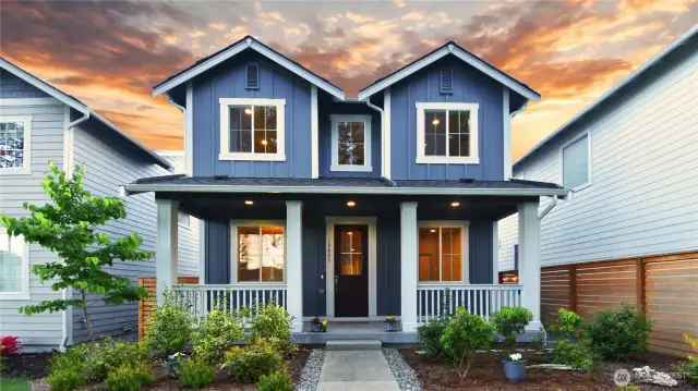 Front of home facing greenbelt