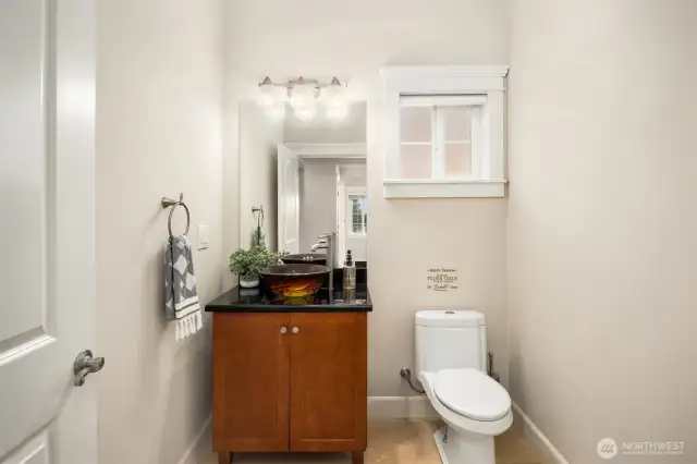 Powder room on the main floor