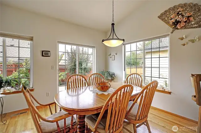 Bright and open dining room.