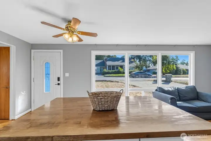 Inviting entrance to this charming craftsmen style home with updates.